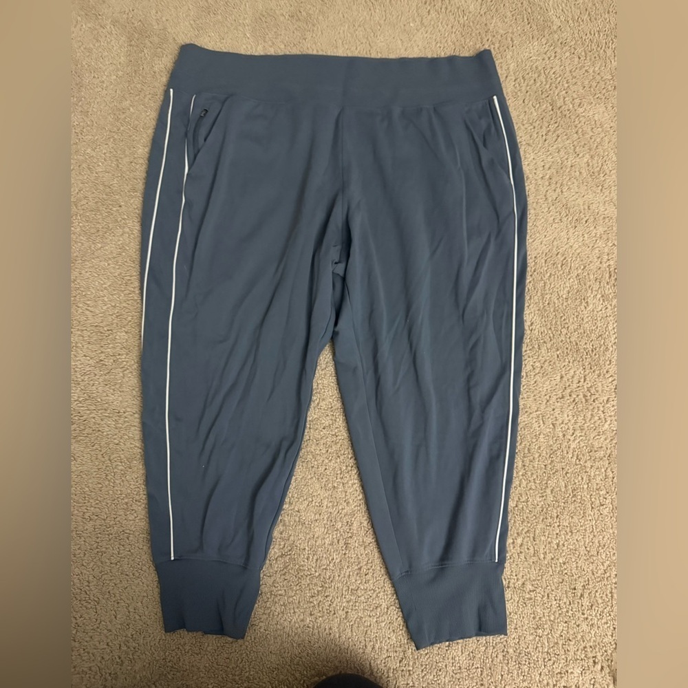 Athleta Venice High Rise Track Stripe Jogger 3XL Granite Blue Women’s - Picture 4 of 8
